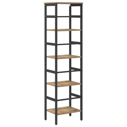 vidaXL Bookshelf 4-Tier 40 x 29.5 x 149 cm Engineered Wood Artisan Oak