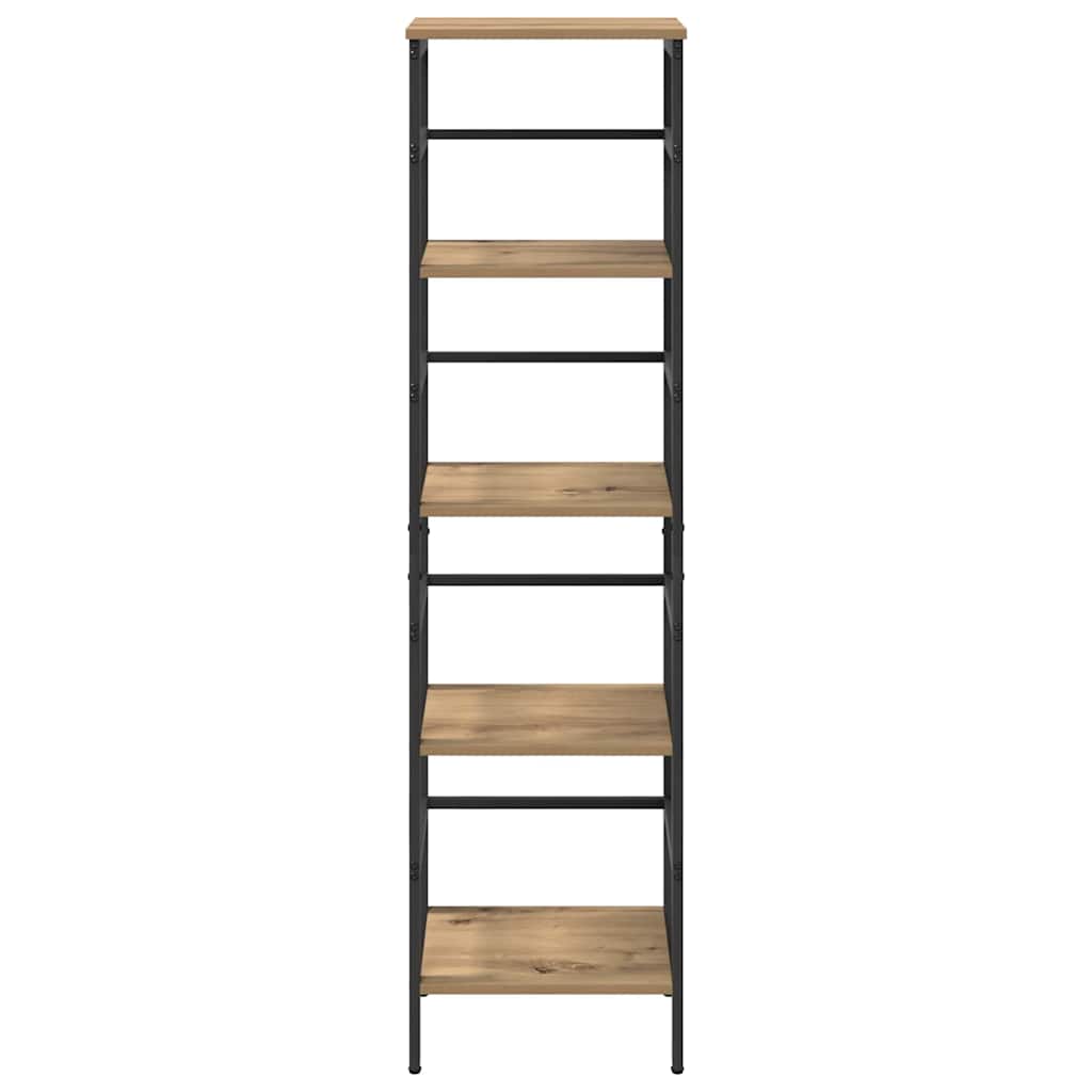 vidaXL Bookshelf 4-Tier 40 x 29.5 x 149 cm Engineered Wood Artisan Oak