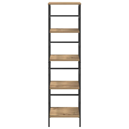 vidaXL Bookshelf 4-Tier 40 x 29.5 x 149 cm Engineered Wood Artisan Oak