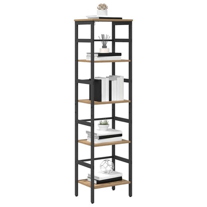 vidaXL Bookshelf 4-Tier 40 x 29.5 x 149 cm Engineered Wood Artisan Oak