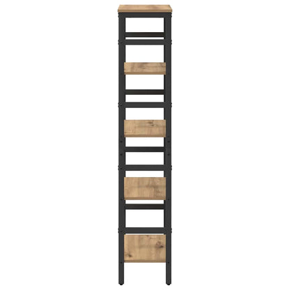 vidaXL Bookshelf 4-Tier 40 x 29.5 x 149 cm Engineered Wood Artisan Oak