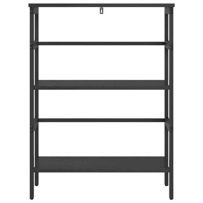 vidaXL Bookshelf 2-Tier 60 x 29.5 x 81 cm Engineered Wood Black Oak