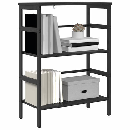 vidaXL Bookshelf 2-Tier 60 x 29.5 x 81 cm Engineered Wood Black Oak