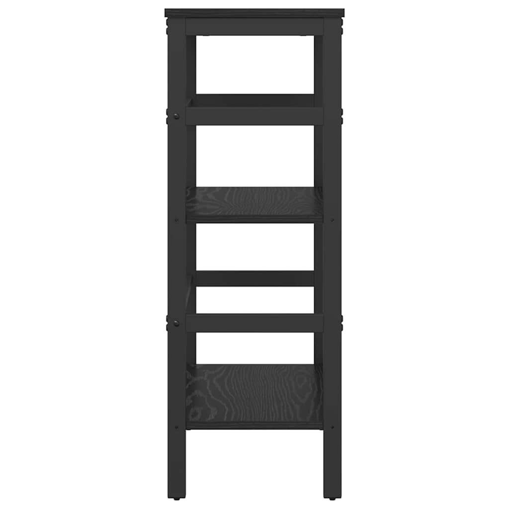 vidaXL Bookshelf 2-Tier 60 x 29.5 x 81 cm Engineered Wood Black Oak