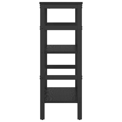 vidaXL Bookshelf 2-Tier 60 x 29.5 x 81 cm Engineered Wood Black Oak