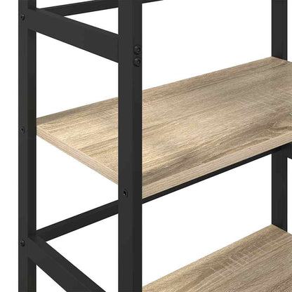 vidaXL Bookshelf 2-Tier 60 x 29.5 x 81 cm Engineered Wood Sonoma Oak