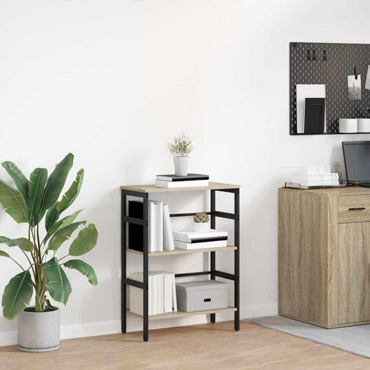 vidaXL Bookshelf 2-Tier 60 x 29.5 x 81 cm Engineered Wood Sonoma Oak