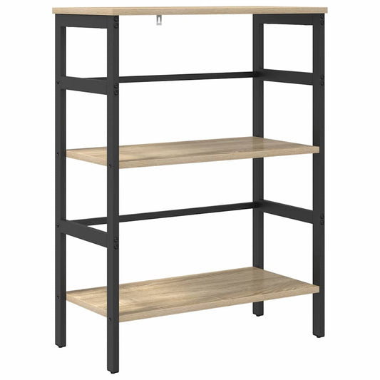 vidaXL Bookshelf 2-Tier 60 x 29.5 x 81 cm Engineered Wood Sonoma Oak