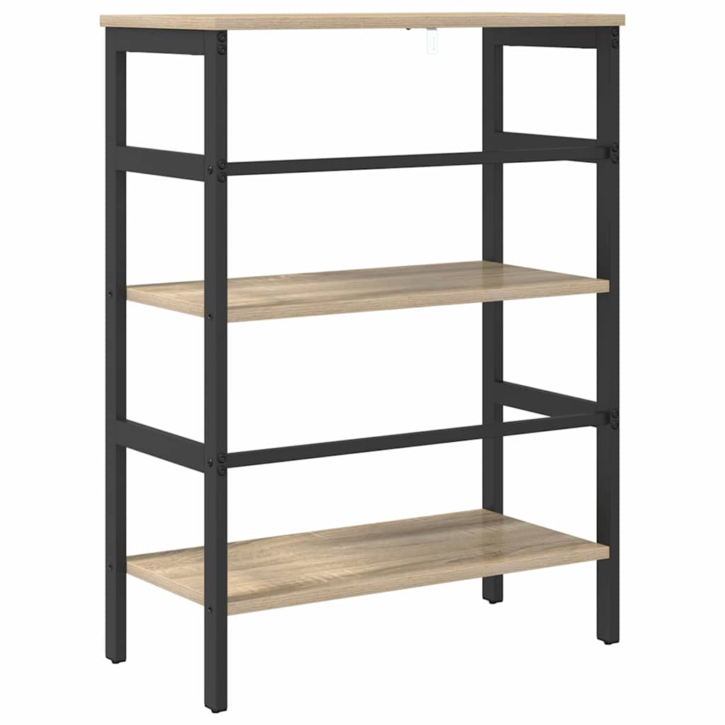 vidaXL Bookshelf 2-Tier 60 x 29.5 x 81 cm Engineered Wood Sonoma Oak