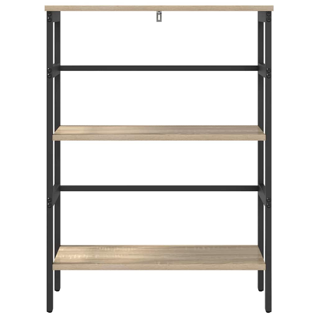 vidaXL Bookshelf 2-Tier 60 x 29.5 x 81 cm Engineered Wood Sonoma Oak