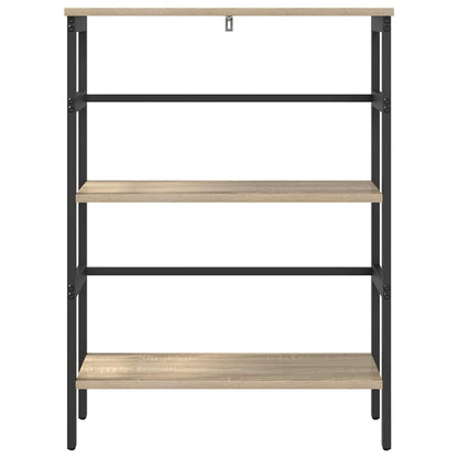 vidaXL Bookshelf 2-Tier 60 x 29.5 x 81 cm Engineered Wood Sonoma Oak
