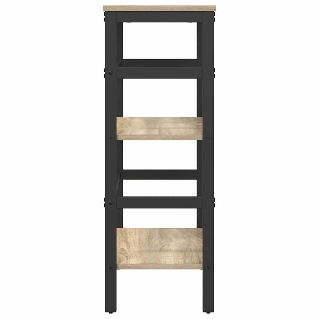 vidaXL Bookshelf 2-Tier 60 x 29.5 x 81 cm Engineered Wood Sonoma Oak