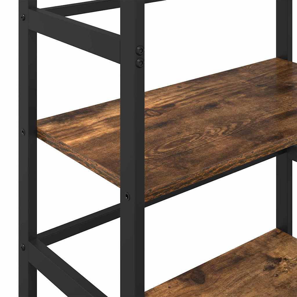 vidaXL Bookshelf 2-Tier 60 x 29.5 x 81 cm Engineered Wood Smoked Oak