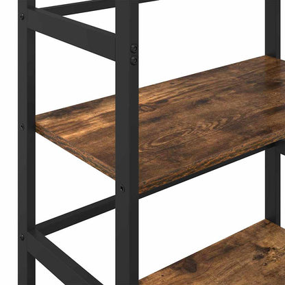 vidaXL Bookshelf 2-Tier 60 x 29.5 x 81 cm Engineered Wood Smoked Oak