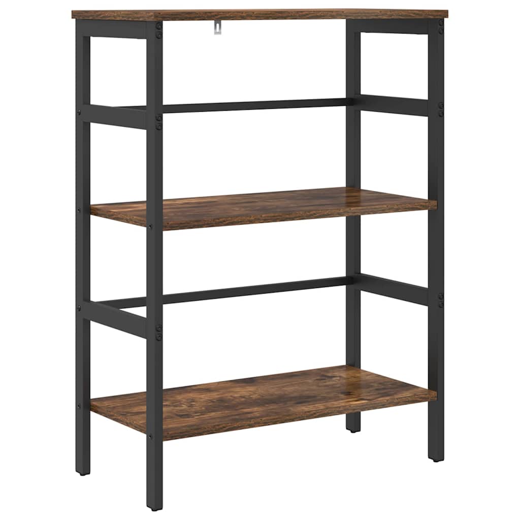 vidaXL Bookshelf 2-Tier 60 x 29.5 x 81 cm Engineered Wood Smoked Oak