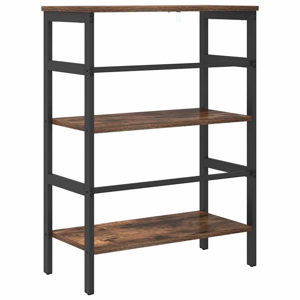 vidaXL Bookshelf 2-Tier 60 x 29.5 x 81 cm Engineered Wood Smoked Oak