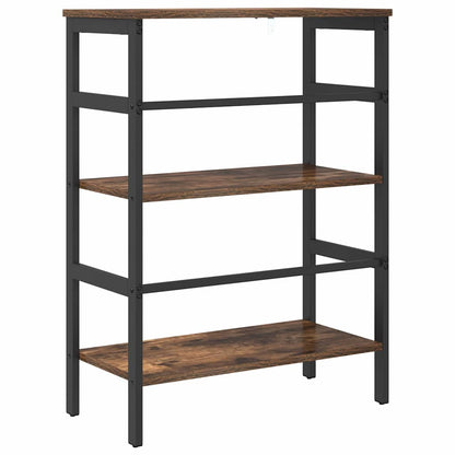 vidaXL Bookshelf 2-Tier 60 x 29.5 x 81 cm Engineered Wood Smoked Oak
