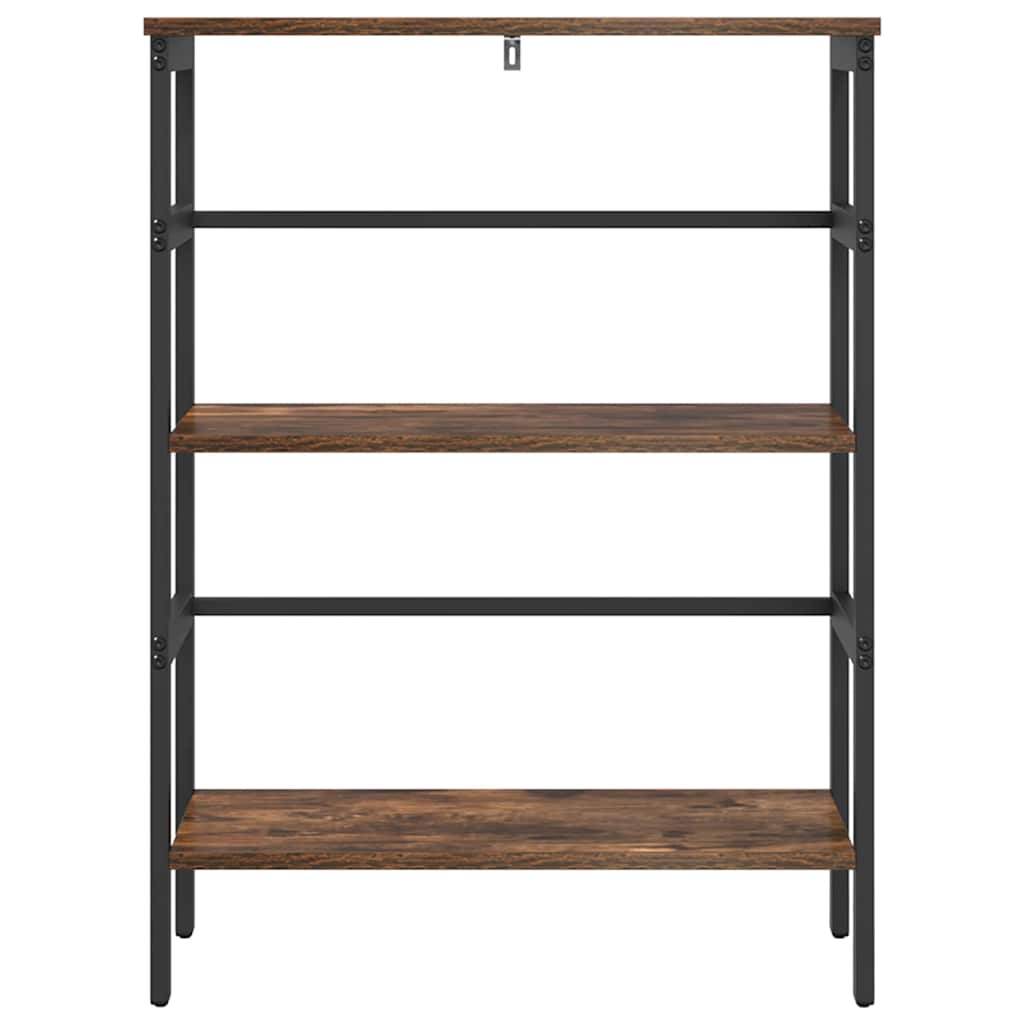 vidaXL Bookshelf 2-Tier 60 x 29.5 x 81 cm Engineered Wood Smoked Oak