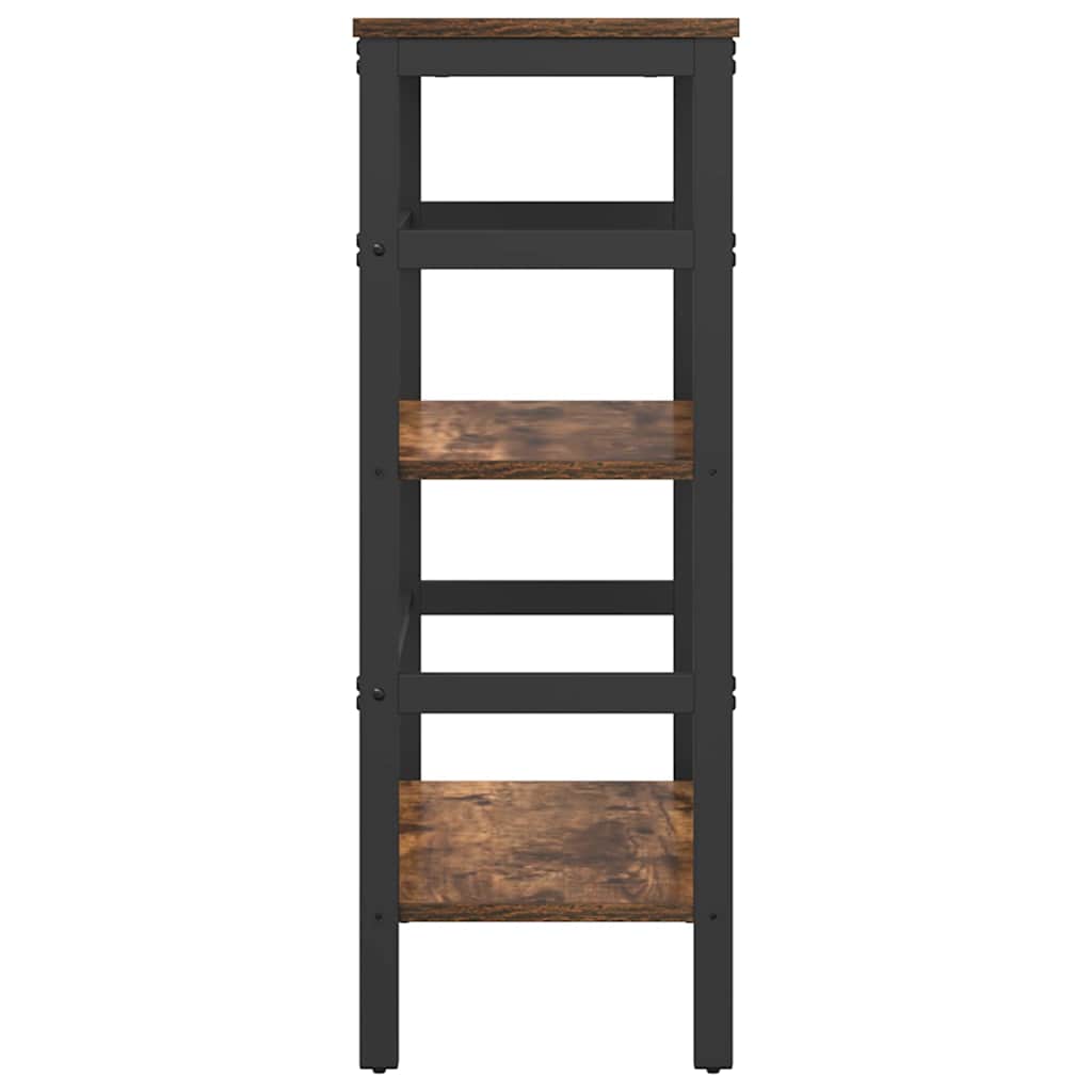 vidaXL Bookshelf 2-Tier 60 x 29.5 x 81 cm Engineered Wood Smoked Oak