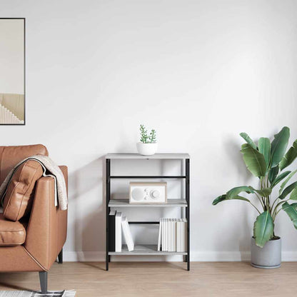 vidaXL Bookshelf 2-Tier 60 x 29.5 x 81 cm Engineered Wood Grey Sonoma