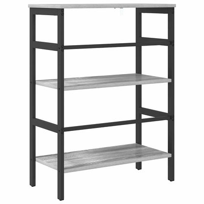vidaXL Bookshelf 2-Tier 60 x 29.5 x 81 cm Engineered Wood Grey Sonoma