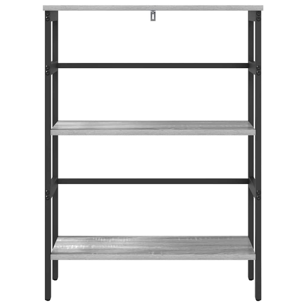 vidaXL Bookshelf 2-Tier 60 x 29.5 x 81 cm Engineered Wood Grey Sonoma