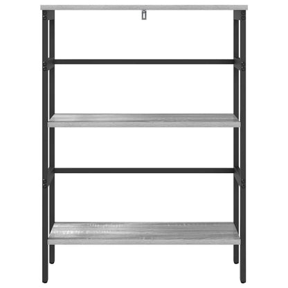 vidaXL Bookshelf 2-Tier 60 x 29.5 x 81 cm Engineered Wood Grey Sonoma