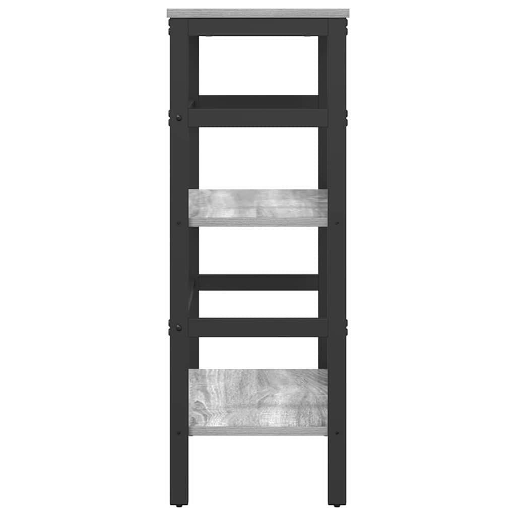 vidaXL Bookshelf 2-Tier 60 x 29.5 x 81 cm Engineered Wood Grey Sonoma