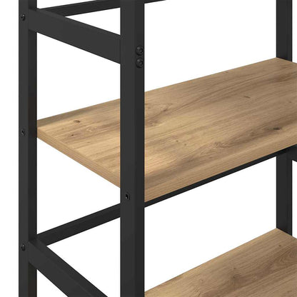 vidaXL Bookshelf 2-Tier 60 x 29.5 x 81 cm Engineered Wood Artisan Oak