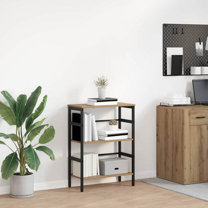 vidaXL Bookshelf 2-Tier 60 x 29.5 x 81 cm Engineered Wood Artisan Oak
