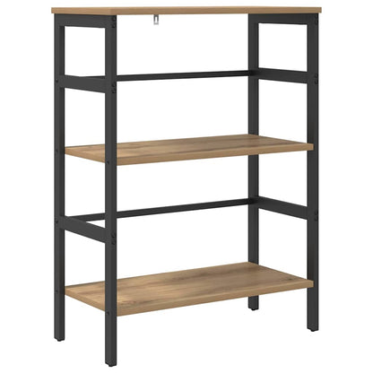 vidaXL Bookshelf 2-Tier 60 x 29.5 x 81 cm Engineered Wood Artisan Oak