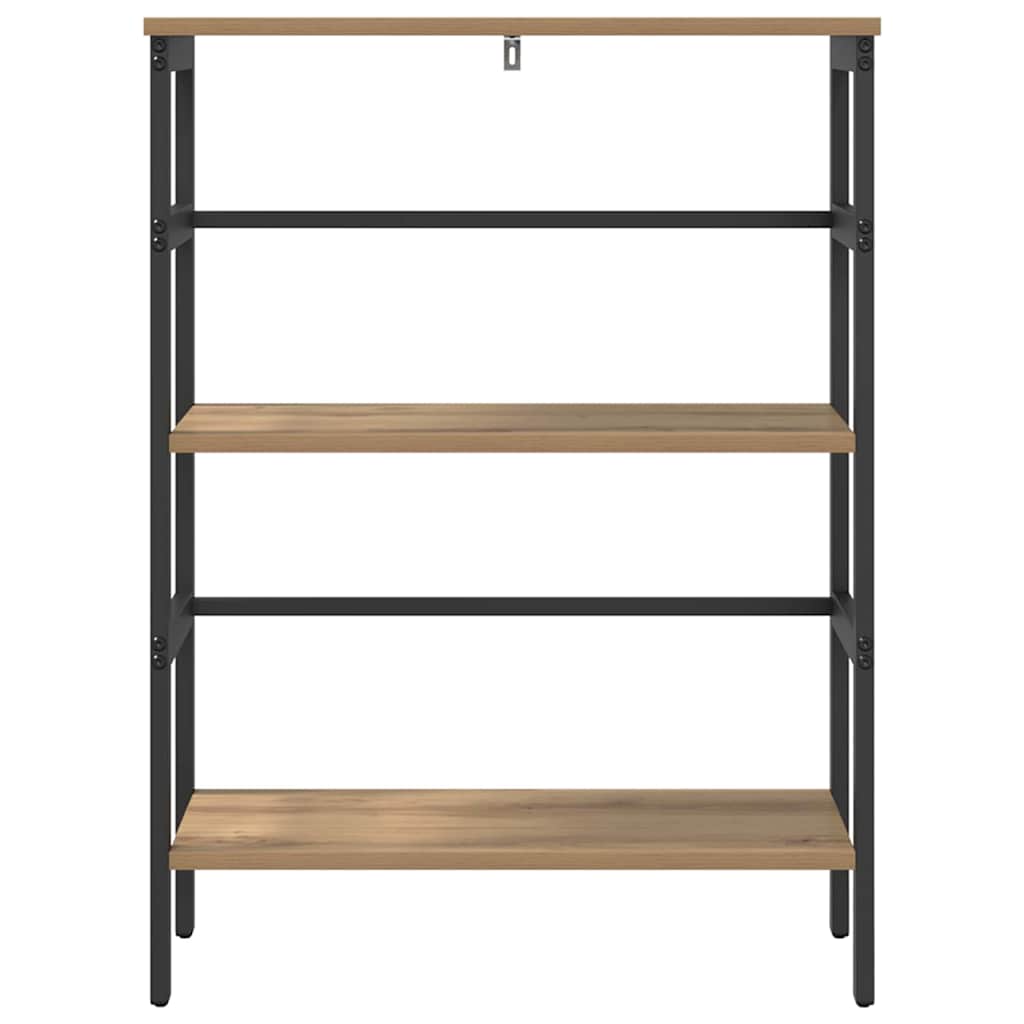 vidaXL Bookshelf 2-Tier 60 x 29.5 x 81 cm Engineered Wood Artisan Oak