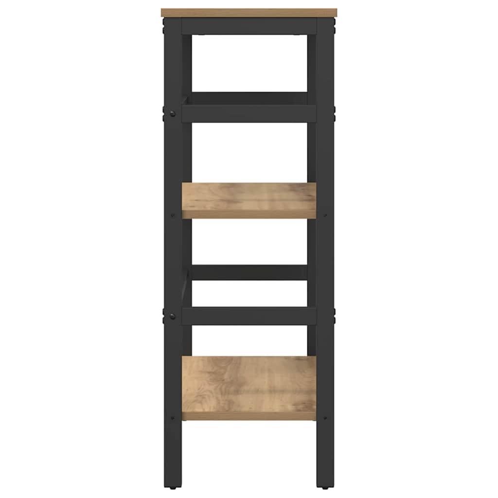 vidaXL Bookshelf 2-Tier 60 x 29.5 x 81 cm Engineered Wood Artisan Oak
