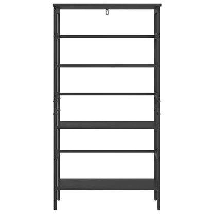 vidaXL Bookshelf 3-Tier 60 x 29.5 x 115 cm Engineered Wood Black Oak