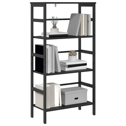 vidaXL Bookshelf 3-Tier 60 x 29.5 x 115 cm Engineered Wood Black Oak