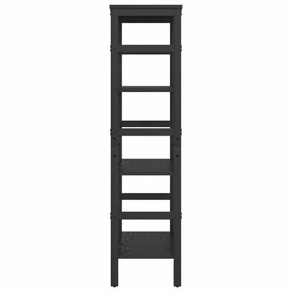 vidaXL Bookshelf 3-Tier 60 x 29.5 x 115 cm Engineered Wood Black Oak