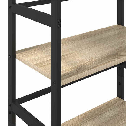 vidaXL Bookshelf 3-Tier 60 x 29.5 x 115 cm Engineered Wood Sonoma Oak