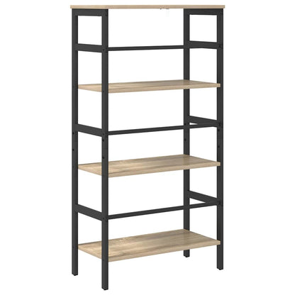 vidaXL Bookshelf 3-Tier 60 x 29.5 x 115 cm Engineered Wood Sonoma Oak