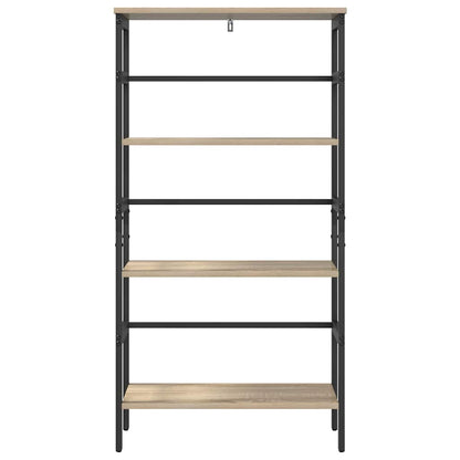 vidaXL Bookshelf 3-Tier 60 x 29.5 x 115 cm Engineered Wood Sonoma Oak