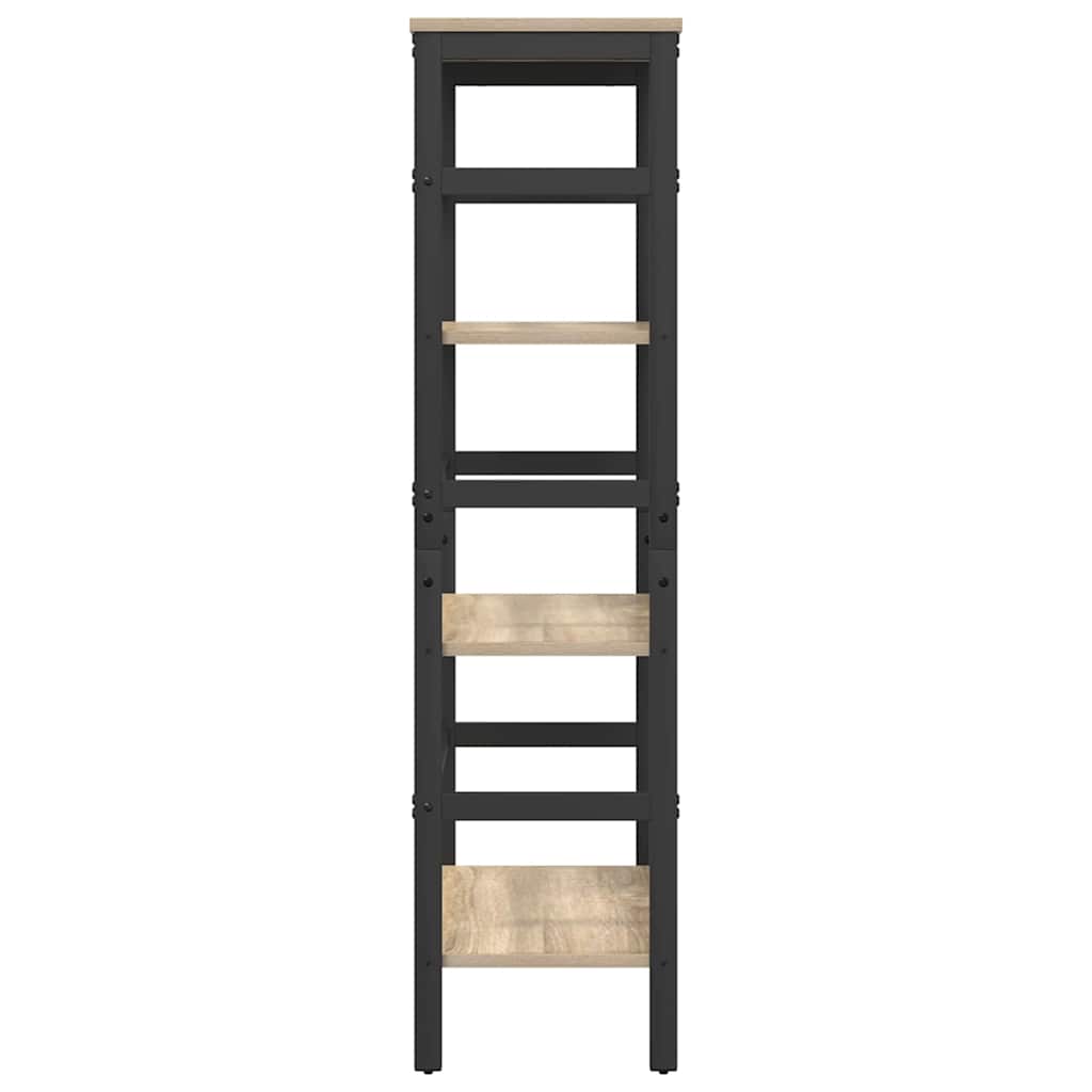 vidaXL Bookshelf 3-Tier 60 x 29.5 x 115 cm Engineered Wood Sonoma Oak