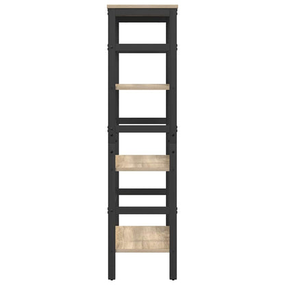 vidaXL Bookshelf 3-Tier 60 x 29.5 x 115 cm Engineered Wood Sonoma Oak