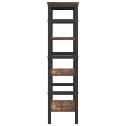 vidaXL Bookshelf 3-Tier 60 x 29.5 x 115 cm Engineered Wood Smoked Oak