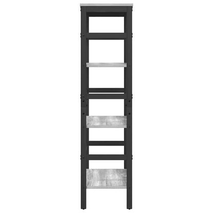 vidaXL Bookshelf 3-Tier 60 x 29.5 x 115 cm Engineered Wood Grey Sonoma