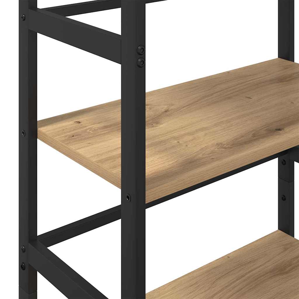 vidaXL Bookshelf 3-Tier 60 x 29.5 x 115 cm Engineered Wood Artisan Oak