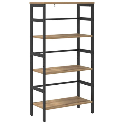 vidaXL Bookshelf 3-Tier 60 x 29.5 x 115 cm Engineered Wood Artisan Oak