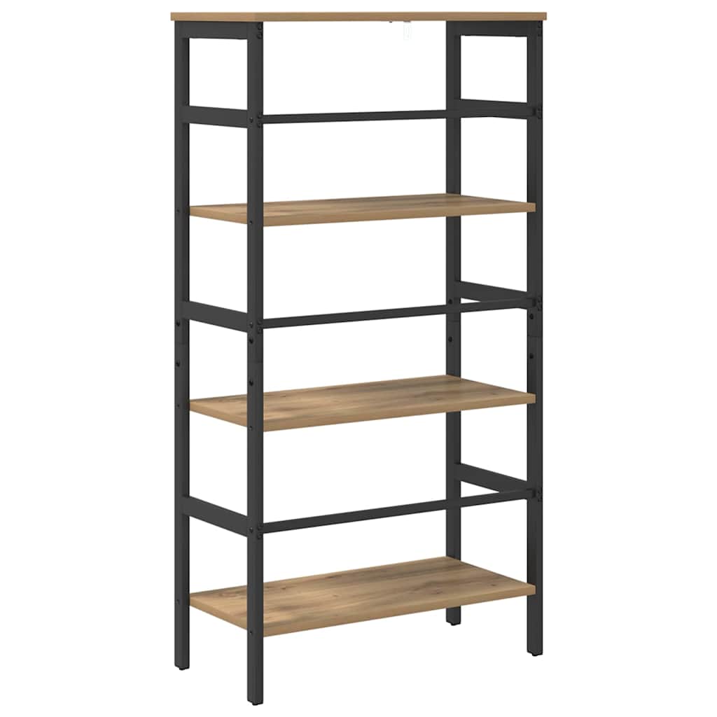 vidaXL Bookshelf 3-Tier 60 x 29.5 x 115 cm Engineered Wood Artisan Oak