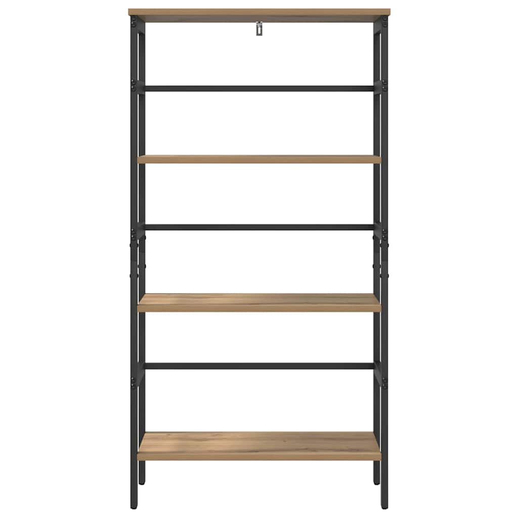 vidaXL Bookshelf 3-Tier 60 x 29.5 x 115 cm Engineered Wood Artisan Oak