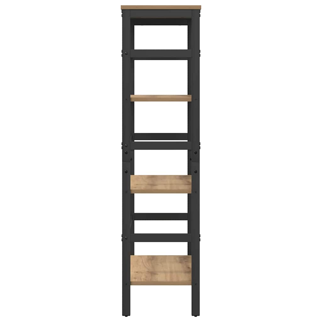vidaXL Bookshelf 3-Tier 60 x 29.5 x 115 cm Engineered Wood Artisan Oak