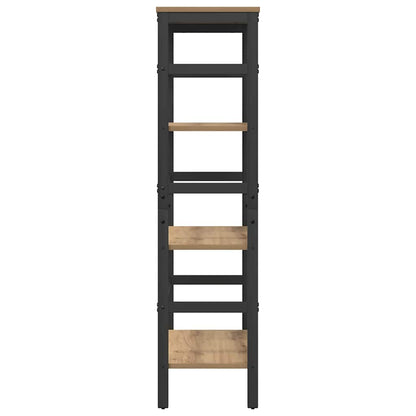 vidaXL Bookshelf 3-Tier 60 x 29.5 x 115 cm Engineered Wood Artisan Oak