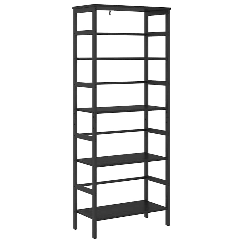 vidaXL Bookshelf 4-Tier 60 x 29.5 x 149 cm Engineered Wood Black Oak